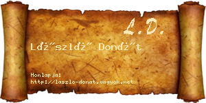 László Donát névjegykártya
